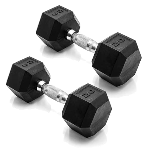 CAP Barbell 20 LB Paire de poids d'haltères hexagonaux enduits