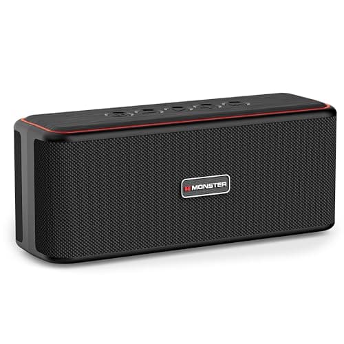 Haut-parleur Bluetooth Monster Shock Plus, haut-parleur portable avec son stéréo 40 W, autonomie de 20 heures, Bluetooth 6.0, prise en charge AUX, TF, stéréo sans fil...