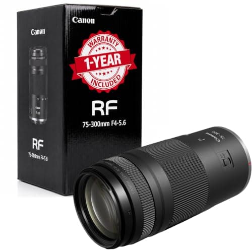 Canon RF75-300mm F4-5.6 Telephoto Zoom Lens for Canon RF Mount Mirrorless Cameras, Lightweight Telephoto Lens for Sports, Wildlife & Travel...