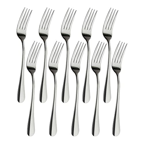 YC Fourchettes à dîner modernes 10 pièces, fourchettes à dîner en acier inoxydable (fourchettes #1)