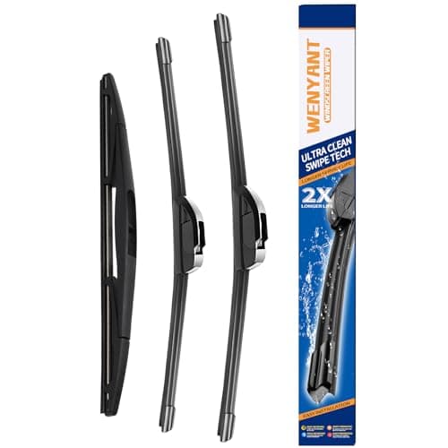 Wenyant 3 balais d'essuie-glace compatibles avec Mazda CX3 CX-3 2016 2017 2018 2019 essuie-glaces avant arrière équipement d'origine remplacement automobile...