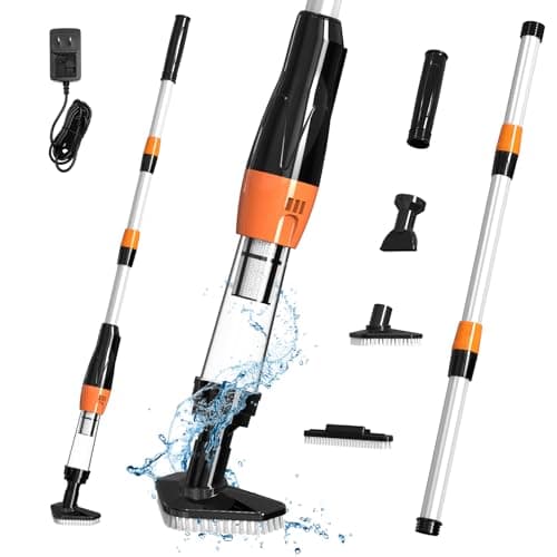 3 in 1 Cordless Rechargeable Pool Vacuum, Handheld Pool Cleaner Ideal for Spas, Hot Tubs and Small Pools for Sand and Debris