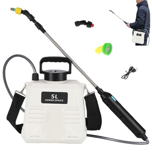 Electric Sprayer, Garden Sprayer Battery Powered 5L 360° Waterproof Adjustable Portable Electric for Yard, Lawn and Garden