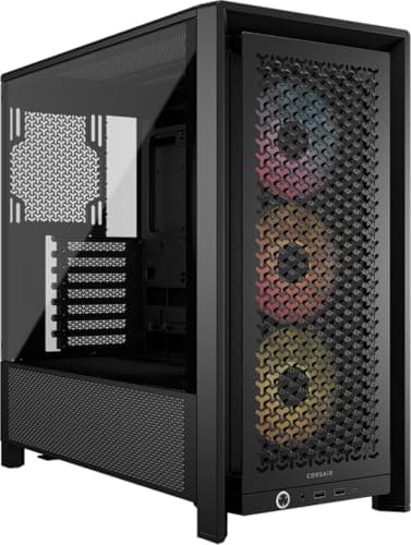 Boîtier PC ATX modulaire moyenne tour CORSAIR Frame 4000D RS ARGB – Débit d'air élevé, 3 ventilateurs RS ARGB préinstallés, système de montage de ventilateur InfiniRail™, ASUS BTF,...