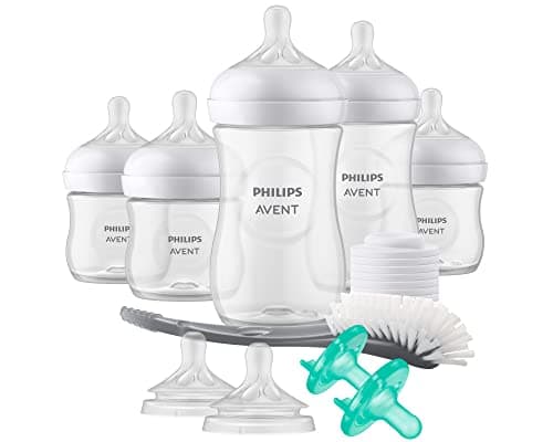 Philips Avent Biberon naturel pour nouveau-né, coffret cadeau, SCD838/02, transparent