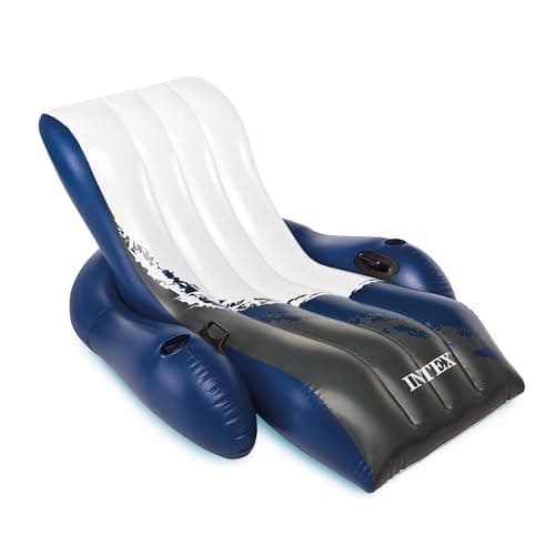 Intex Floating Recliner Inflatable Lounge, 71" X 53", Blue, 58868EP