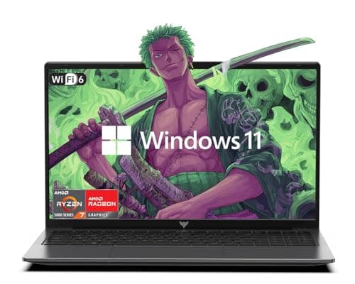Ordinateur portable de jeu léger ACEMAGIC 2026 AMD Ryzen 7 5700U (8C/16T), écran FHD 15,6", 16 Go de RAM, SSD NVMe 512 Go, WiFi 6, clavier numérique, Type_C, 54,72 Wh...