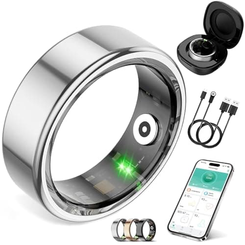 Smart Ring for Women Men,Birthday Gifts for Women Men - Health & Activity Tracker with Heart Rate,Sleep Monitoring/Motion Tracking,Waterproof & No...