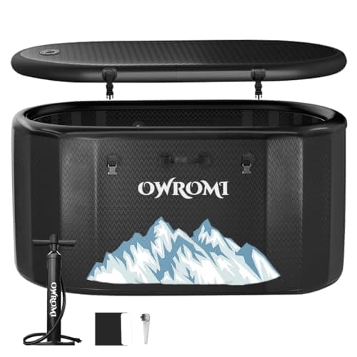 Inflatable Ice Bath Tub for Athletes Recovery Cold Plunge Tub with Lid, Water Chiller Compatible, Large XXL Cold Bath Tub for Cold Water Therapy