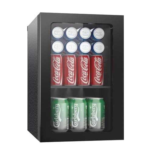 Mini-réfrigérateur Erivess de 0,9 pieds cubes, réfrigérateur à boissons autoportant de 24 canettes avec contrôle de la température pour la bière soda, distributeur de boissons sous le comptoir...
