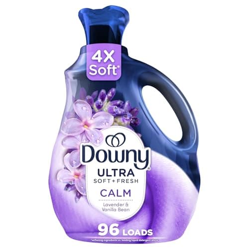 Downy Ultra Soft Plus Fresh Fabric Softener Liquid, Calm, Lavender and Vanilla Bean, 96 Loads, Downy Fabric Softener, Laundry Softener, 1.89 L