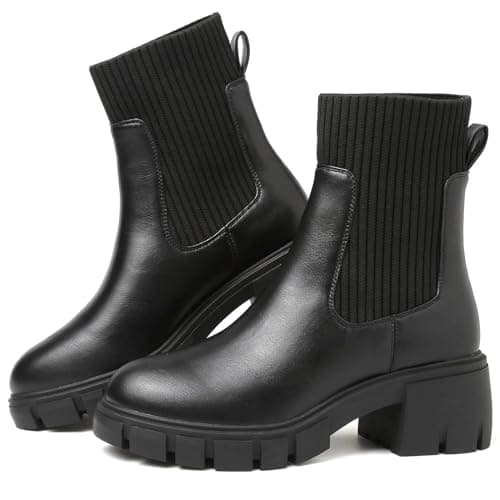 Bottes Chelsea femmes bottes d'hiver noires pour femmes bottes bottes blanches bottines Botas bottines blanches Para Mujer imperméable Bo...