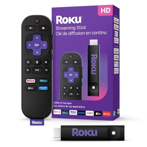 Roku® Streaming Stick™ 2025 - HD Roku Streaming Device for TV with Voice Remote - Free & Live TV