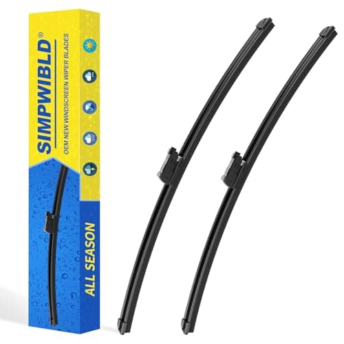 Lot de 2 essuie-glaces de rechange pour Volkswagen Jetta 2011-2019 - Balais d'essuie-glace avant - Équipement d'origine - Ensemble de balais d'essuie-glace 61 cm + 48,3 cm (lot de 2) Verrouillage supérieur