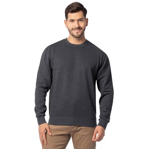 Fruit of the Loom Eversoft Sweatshirts et sweats à capuche pour homme, sweat-shirt noir chiné, XX-Large