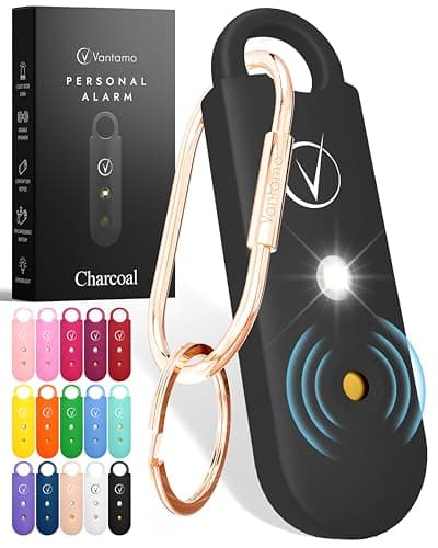 Vantamo Personal Alarm with Strobe LED Light, Extra Loud 130dB Self Defense Keychain with 2 Dynamics, Unique Safety Keychain for Women with Keyring...