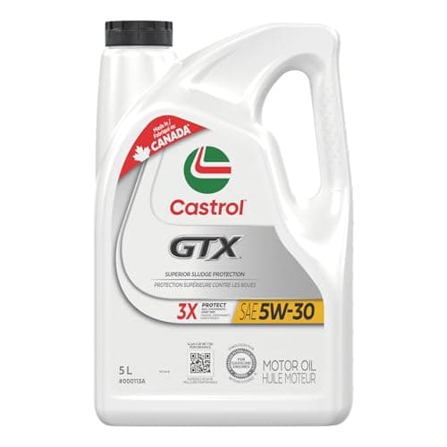Huile moteur conventionnelle Castrol GTX 5W-30, 5 litres | Fabriqué au Canada