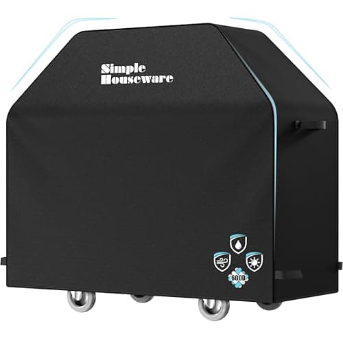 Simple Houseware 58-inch Heavy Duty BBQ Grill Cover, 600D Polyester Waterproof, Weather-Resistant