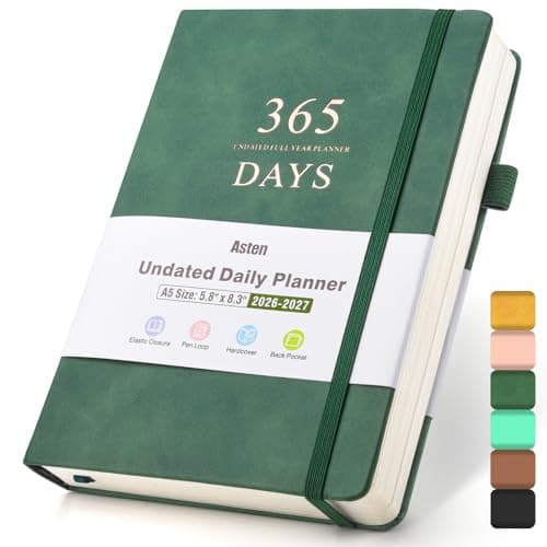 Planner, Undated Daily Planner with To Do List, 365 Days Planner for ADHD Adult, Agenda for Women Men, Hourly Planner Notebook for Goal Setting,...