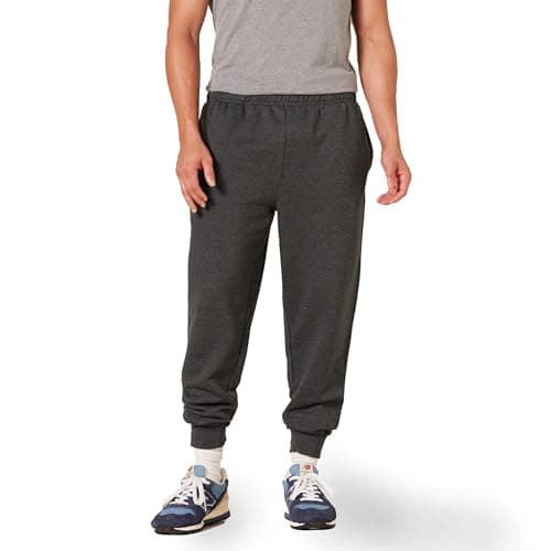 Amazon Essentials Pantalon de jogging en polaire pour homme, charbon de bois, moyen