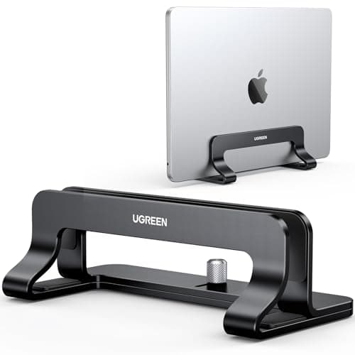 UGREEN Vertical Laptop Stand Holder Mount for Desk, Riser Adjustable Aluminum Compatible with MacBook Pro Air, Ideapad, Surface Book, Chromebook Up...