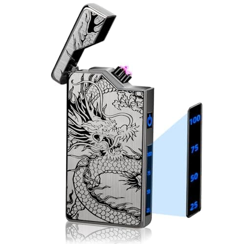 Cadeau de la Saint-Valentin pour son petit ami : briquet électrique rechargeable par USB, lumière dragon sans flamme à plasma à arc électronique...
