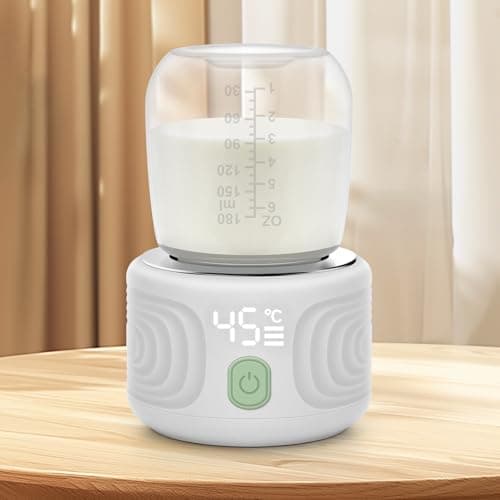 Baby Bottle Warmer, Maypott Portable 3 Minutes Fast Milk Warmer for Travel with 4 Selectable Temperature & Burn Protection, Leak-Proof & Safe...