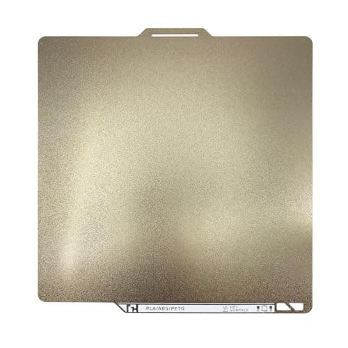 HIKUDIY Upgraded Thicker 0.77mm PEI Build Plate with QR Code, 257x257mm Double-Sided Textured Spring Steel Print Bed for Bambu Lab...