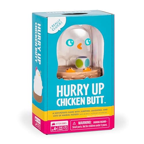 Hurry Up Chicken Butt by Exploding Kittens - 2-6 Players - Ages 4+ - 2 Minutes to Play - Hot Potato Style Card Game - Fun Card Game, Family Game...