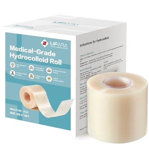 Hydrocolloid Roll for Wound Care - Cut-to-Size, Extra Large Hydrocolloid Patch Bandages with Self-Adhesive, Ultra Absorbent, Flexible & Waterproof,...