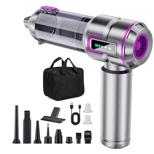 Aspirateur de voiture sans fil avec batterie et affichage à 3 segments, mini aspirateur haute puissance 23 000 PA, aspirateur à main rechargeable, portable...