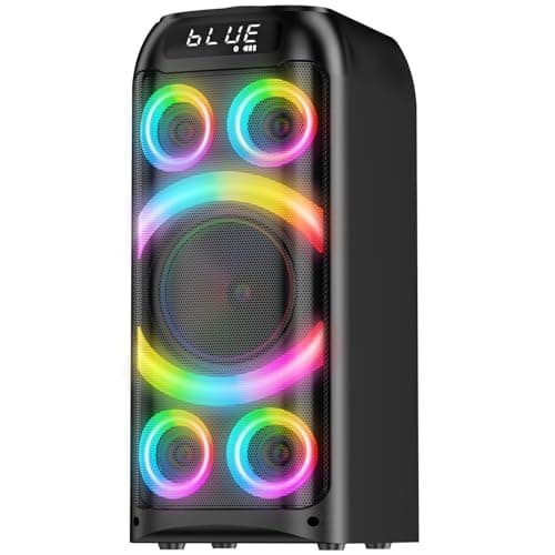 Haut-parleur Bluetooth BOHINI, son stéréo puissant de crête de 160 W, basses profondes, Boombox sans fil, haut-parleurs portables pour grandes fêtes avec caisson de basses, couplage TWS...