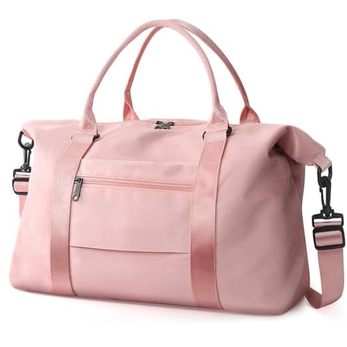 EASYFUN Sac de voyage de voyage étanche pour week-end, sacs fourre-tout pour femmes, hommes, sac d'hôpital, sac de nuit avec pochette pour chariot