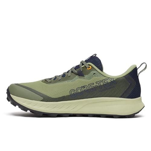 Saucony Men's Peregrine 15 GTX Trail Running Shoe, Hemlock/Navy, 9 M US