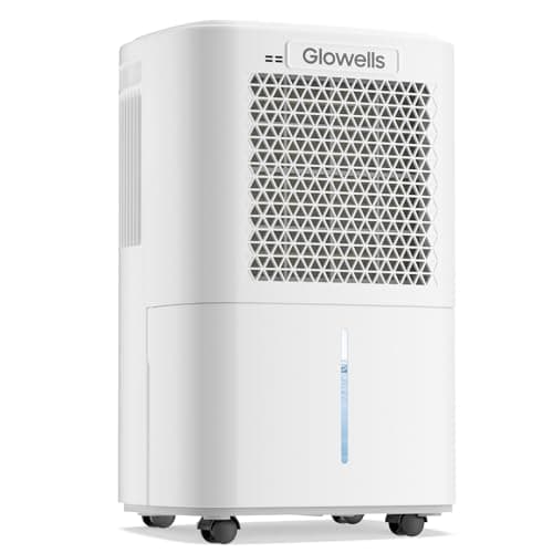 Déshumidificateur Glowells de 2500 pieds carrés pour sous-sol, déshumidificateur domestique de 34 pintes avec tuyau de vidange Déshumidificateurs de grande pièce avec contrôle intelligent de l'humidité, 3...