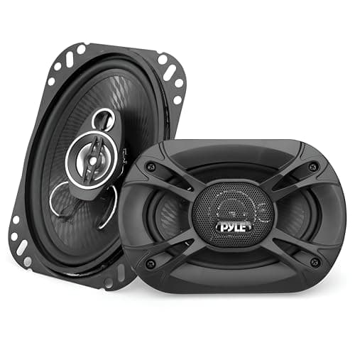 Haut-parleurs stéréo universels pour voiture à 3 voies Pyle - 300 W 4" x 6" Haut-parleur de voiture audio triaxial Loud Pro Universel OEM Composant de remplacement rapide Haut-parleur...