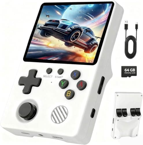 Retro Handheld Game Console with 20000+ Retro Games, 3.5" IPS Display, 64GB Storage, Real 3000mAh Battery, Portable Retro Game Console for Family...