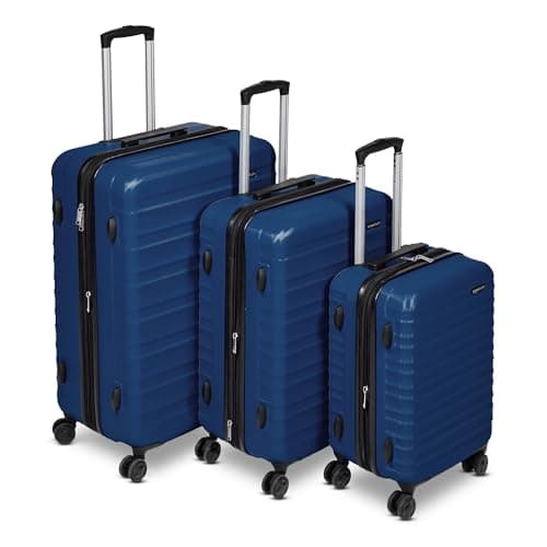 Amazon Basics Ensemble de bagages 3 pièces (21", 26", 30"), valises rigides à roulettes, extensibles pour jusqu'à 25 % d'espace en plus, avec...