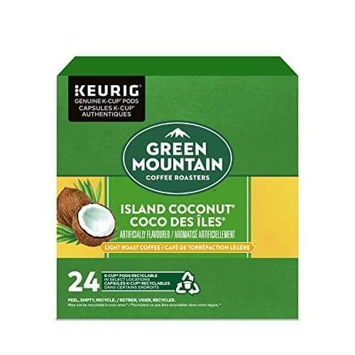 Dosettes de café K-Cup à la noix de coco Green Mountain Coffee Island, 24 unités pour cafetières Keurig
