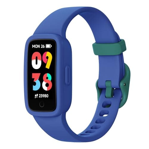 Montre de suivi d'activité pour enfants BIGGERFIVE Vigor 3, écran AMOLED, aucune application, aucun téléphone nécessaire, étanche 3ATM, moniteur de fréquence cardiaque et de sommeil, podomètre,...