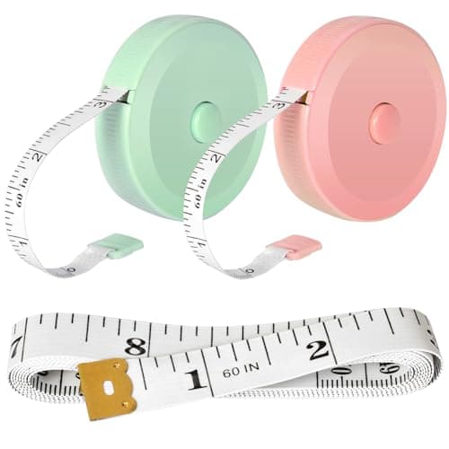 Paquet de 3 corps de ruban à mesurer, ruban à mesurer souple rétractable double face de 60 pouces/1,5 m pour les mesures d'artisanat à la maison de tissu de couture de tissu de corps (rose...