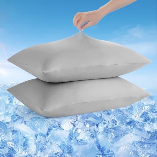 Cooling Pillow Cases, Avolare 2 Pack Cooling Pillowcases Queen Size for Hair Skin&Hot Sleepers, Arc-chill Pillow Cases Machine Summer Pillow Covers...