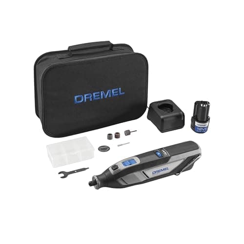 Kit d'outils rotatifs sans fil Dremel 8240 12 V avec vitesse variable et poignée confortable - Comprend une batterie 2AH, un chargeur, 5 accessoires et une clé, un outil...