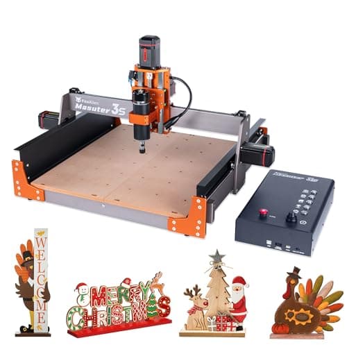 Machine de routeur CNC FoxAlien Masuter 3S avec moteur pas à pas en boucle fermée NEMA 23, fraiseuse de gravure à 3 axes à broche 400 W pour bois acrylique...