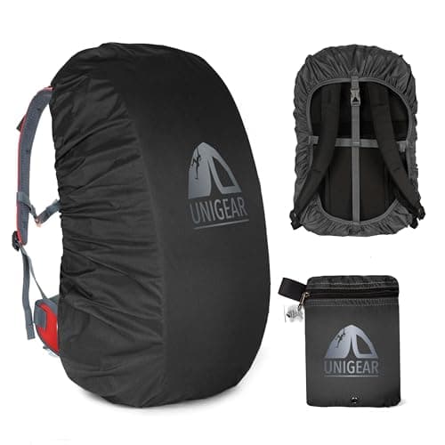Housse de pluie pour sac à dos Unigear, indice d'étanchéité 5 000 mm, ultraportable et durable avec 2 sangles à boucle antidérapantes, conception de pochette de transport intégrée...