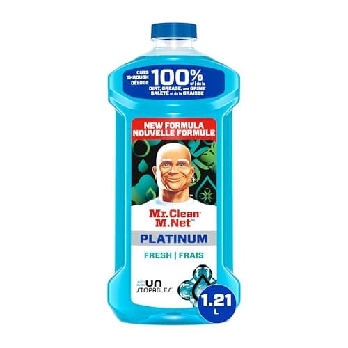 Nettoyant tout usage Mr. Clean, nettoyant pour sol pour nettoyer la maison, savon pour vadrouille, salle de bain et cuisine, liquide de nettoyage pour vadrouille et seau, produits de nettoyage,...