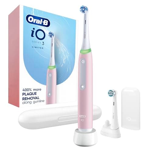 Brosse à dents électrique Oral-B iO, série 3 limitée avec (2) têtes de brosse, rechargeable, rose azalée