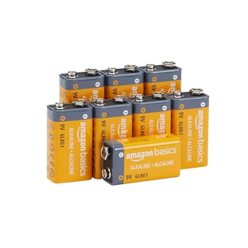 Amazon Basics Pile alcaline quotidienne de 9 V - Paquet de 8