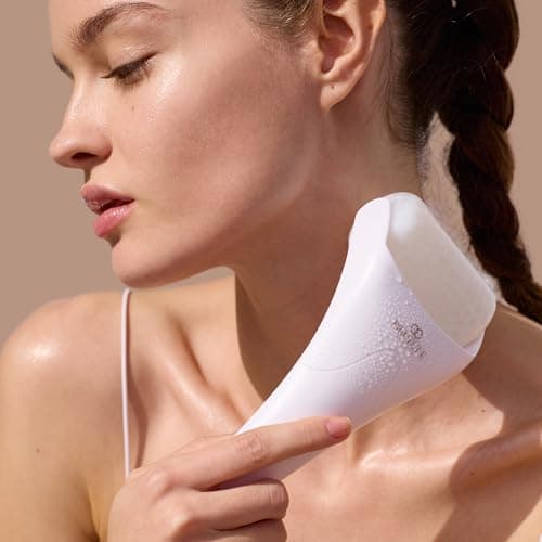 Thérapie par le froid au rouleau à glace par Project E Beauty | Réduit les poches et les cernes | Resserrement et raffermissement | Réduire les rides | Éclaircir la peau | Soulagement de la douleur...