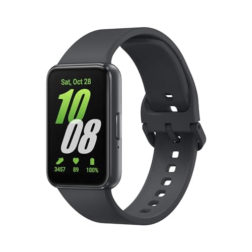 Samsung Galaxy FIT 3 [2024] Écran AMOLED 1,6" | Autonomie de la batterie de 13 jours | Plus de 100 cadrans de montre | Plus de 100 modes d'exercice | Version CAO et garantie – (Noir)